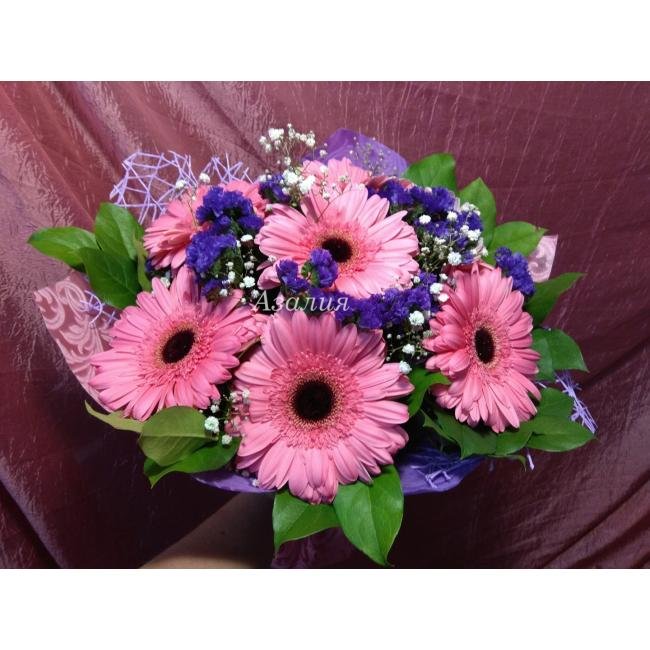 Сборный букет &laquo;Розовые герберы&raquo;