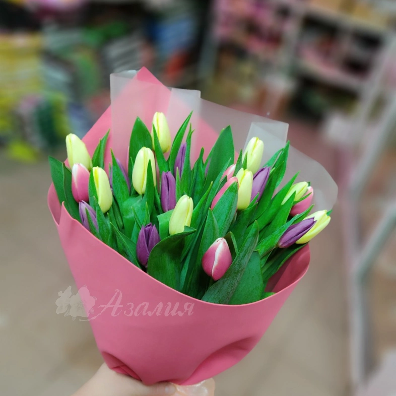 Букет из 29 тюльпанов