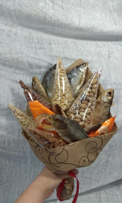 Букет «Орешки с рыбкой»