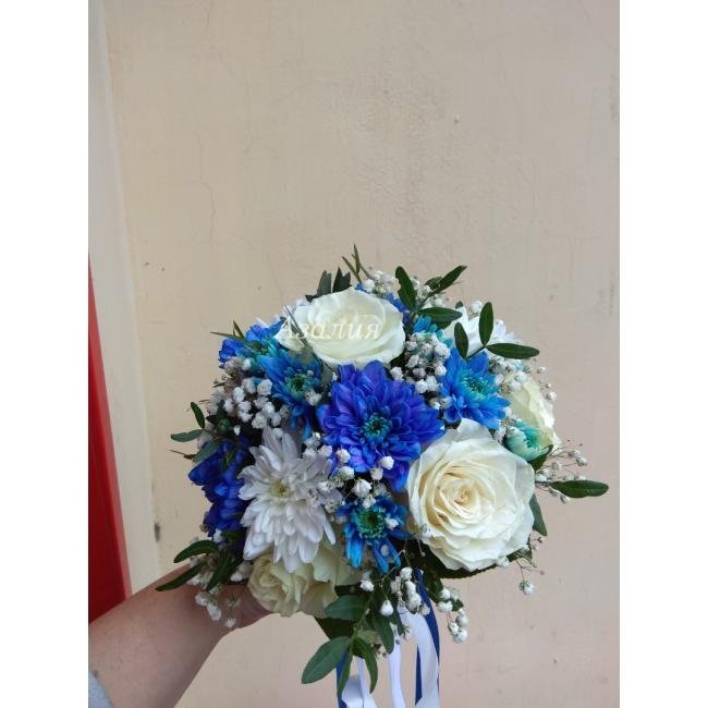 Букет невесты &laquo;Гжель&raquo;