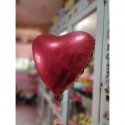 Шар-сердце фольгированный красный