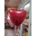 Шар-сердце фольгированный красный