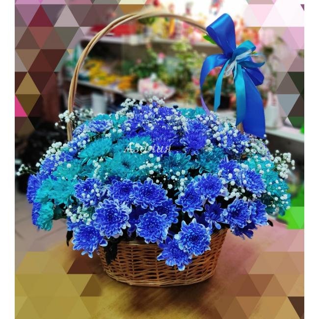 Композиция в корзине &laquo;Тёмная ночь&raquo;